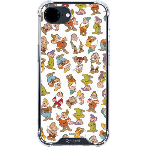 Disney Snow White Dwarfs Pattern iPhone 16e Clear Case